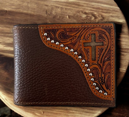 Twisted T Western & More Ranger Brown Cross Wallet