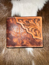 Twisted T Western & More Bifold Ranger Brown/Tan Distressed/Floral Wallet