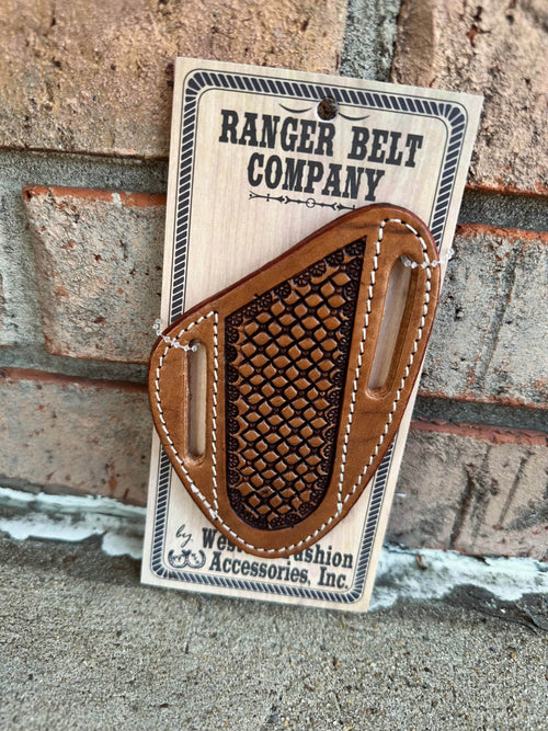 Twisted T Western & More Ranger KS-4040 Clover Tooled Leather Knife Sheath