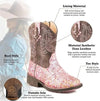 Twisted T Western & More Roper Toddler Glitter Southwest Western Square Toe Boots