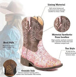 Twisted T Western & More Roper Toddler Glitter Southwest Western Square Toe Boots