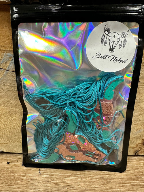 Twisted T Western & More Rose Gold & Teal Vent Clips (Butt Naked)