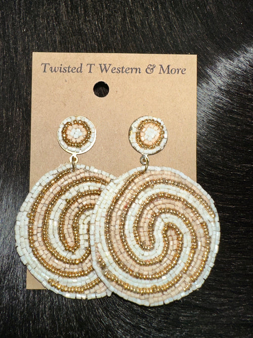 Twisted T Western & More Seaside Swirl Seed Bead Earrings