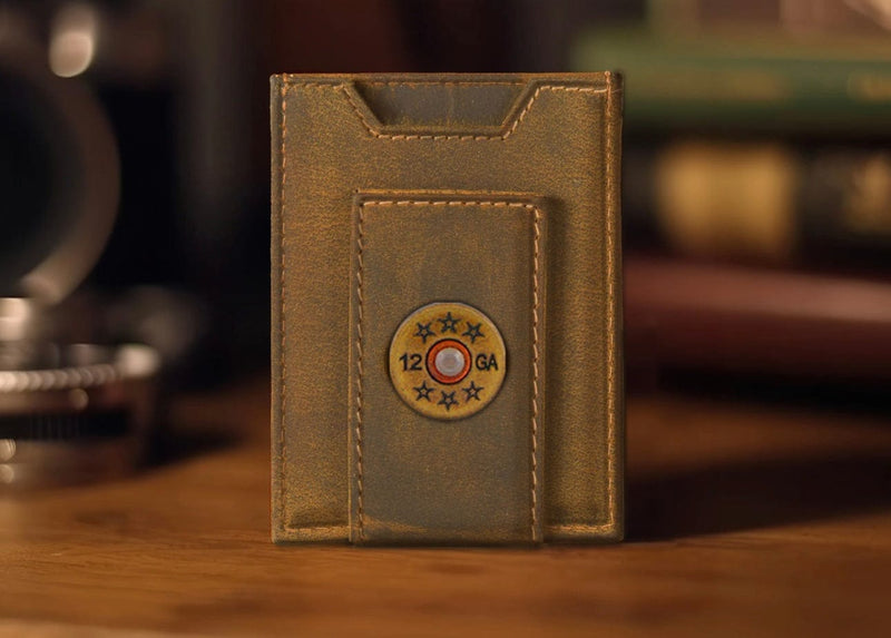 Twisted T Western & More Shot Shell Vintage Tan Leather Magnetic Wallet