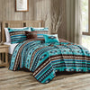 Twisted T Western & More Southwestern Turquoise Tan Aztec Quilt Coverlet