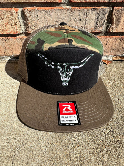 Twisted T Western & More Stars Green Camo Flatbrim