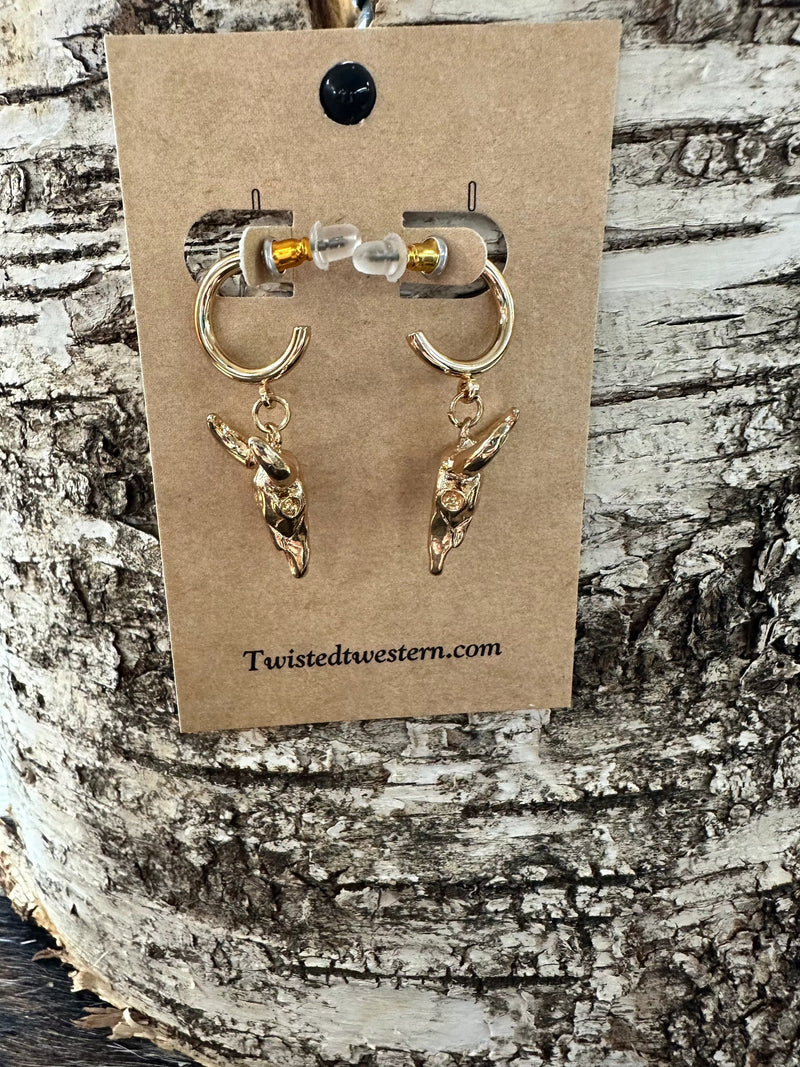 Twisted T Western & More Steer Head Earrings