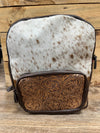 Twisted T Western & More Tooled Tan Cowhide/Leather Backpack with Tooling