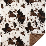 Twisted T Western & More Tri Color Cowhide Faux Fur Throw Blanket