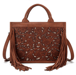 Twisted T Western & More Trinity Ranch Floral Tooled Fringe CC Tote/ Crossbody