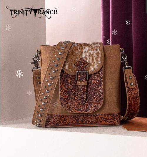 Twisted T Western & More Trinity Ranch Genuine Cowhide Concealed Carry Crossbody Bag