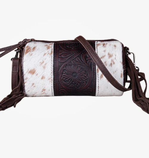 Twisted T Western & More Trinity Ranch Hair On Barrel Crossbody