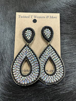 Twisted T Western & More Trudy Black Seed Bead Earrings