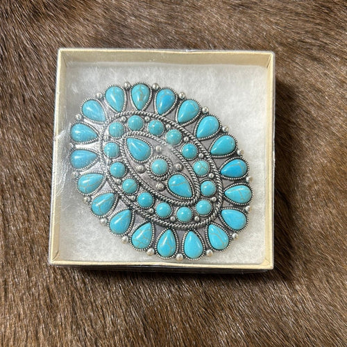 Twisted T Western & More Turquoise Western Stone Belt Buckle
