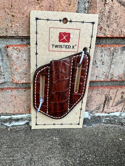 Twisted T Western & More Twisted X Alligator Print Knife Sheath XKS-114