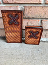 Twisted T Western & More Twisted X Basketweave Wallet with Embroidered Inlay
