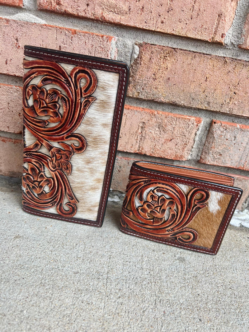Twisted T Western & More Twisted X Calf Inlay and Leather Wallet