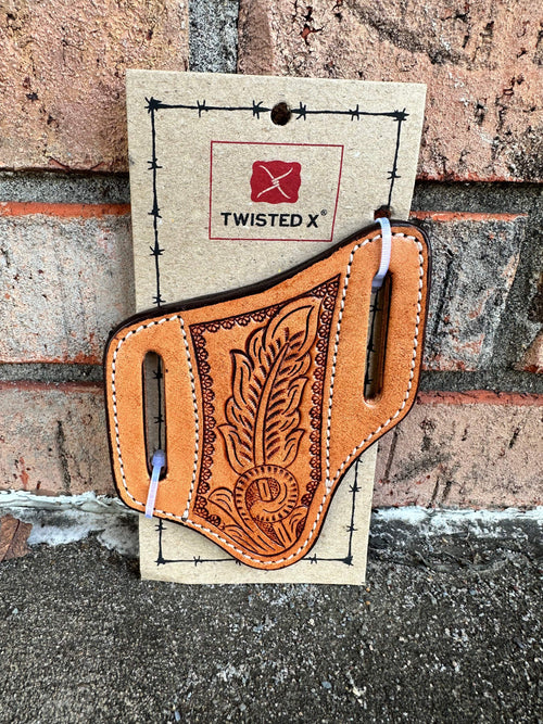 Twisted T Western & More Twisted X Floral Tooled Pancake Knife Sheath XKS-120