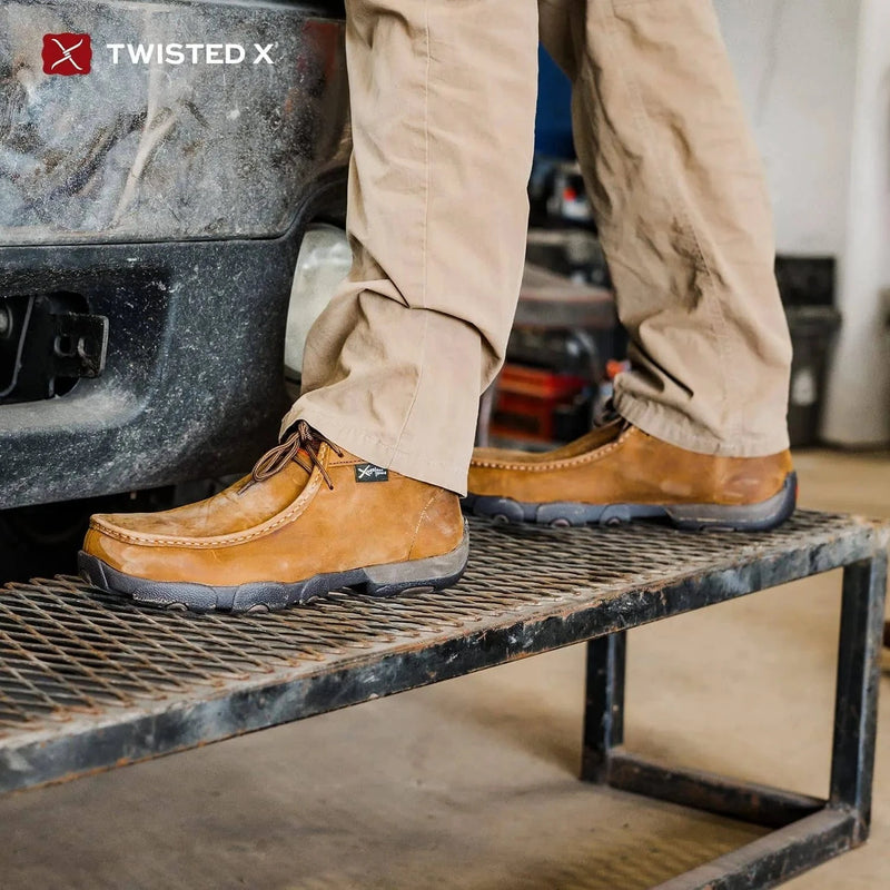 Twisted T Western & More Twisted X Mens Steel Toe Driving Moc Work Shoes