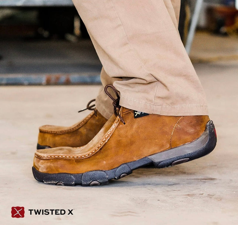 Twisted T Western & More Twisted X Mens Steel Toe Driving Moc Work Shoes