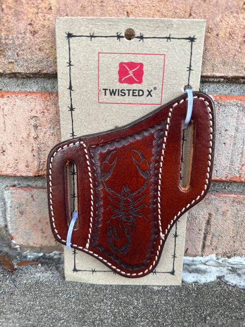 Twisted T Western & More Twisted X Scorpion Design Knife Sheath XKS-122