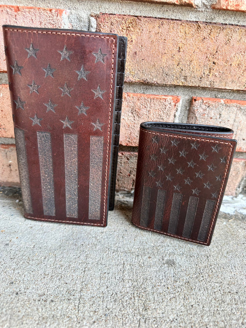 Twisted T Western & More Twisted X Stars and Stripes Rodeo/Trifold Wallet