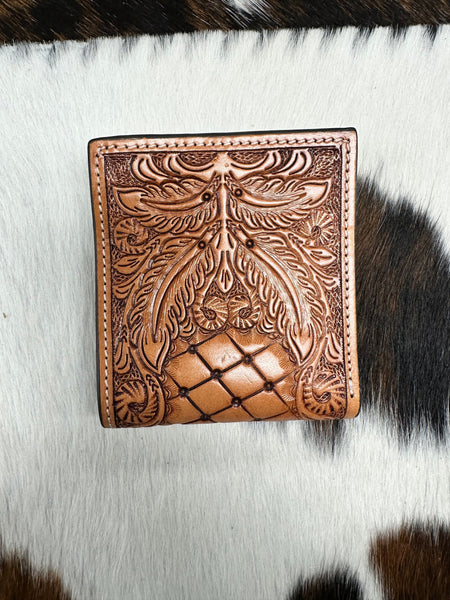 Twisted X Tan Tooled Feather/ Diamond Wallet – Twisted T Western & More