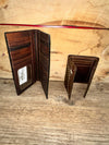 Twisted T Western & More Wallets & Money Clips Brown Leather Wallet with Hair on Cross Design