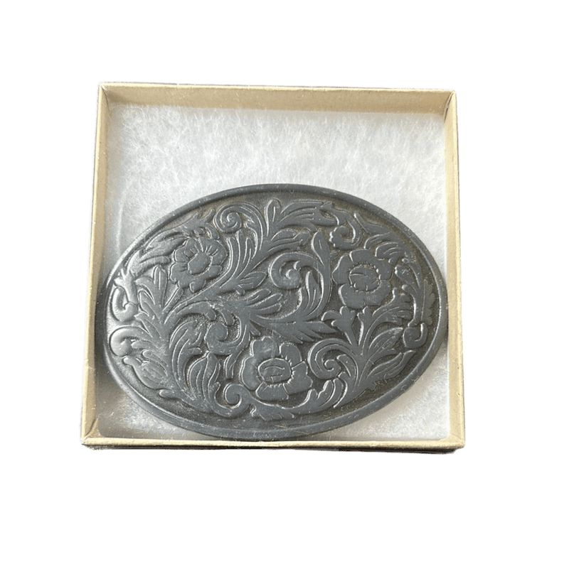 Twisted T Western & More Western Floral Engraved Belt Buckle