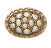 Twisted T Western & More Western Scalloped Edge Belt Buckle with Iridescent Stones