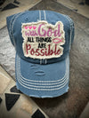Twisted T Western & More Blue “With God, All Things are Possible” Ball Cap