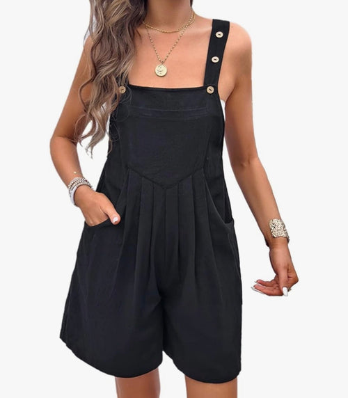 Twisted T Western & More Women’s Adjustable Loose Fit Overalls with Pockets (Black)