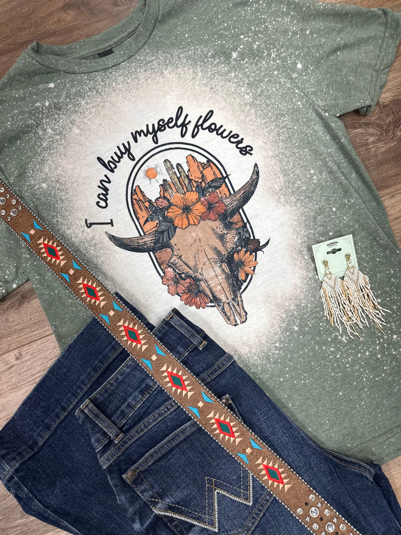 Twisted T Western & More Women’s “I Can buy Myself Flowers” T Shirt