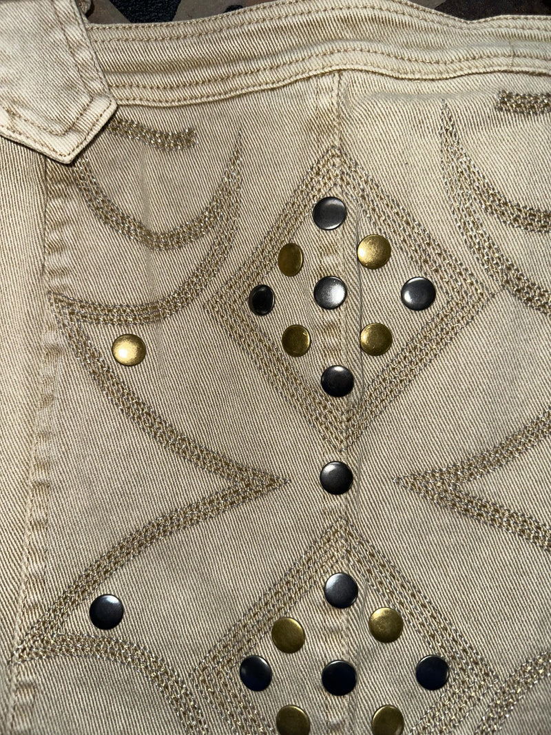 Twisted T Western & More Women’s Studded Buckle Denim Dress in Sand