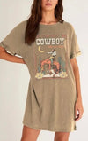 Twisted T Western & More Women's Tshirt Cowboy Taupe Dress