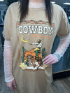 Twisted T Western & More Women's Tshirt Cowboy Taupe Dress