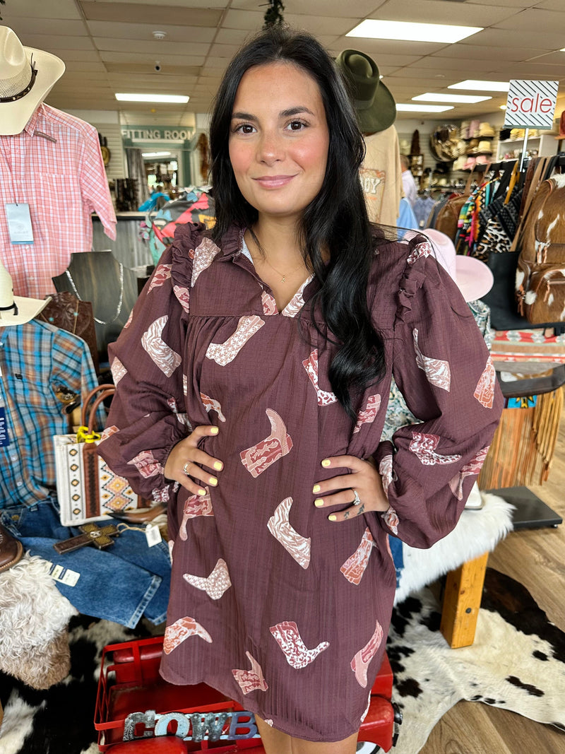 Twisted T Western & More Womens Cowboy Print Lainey Dress