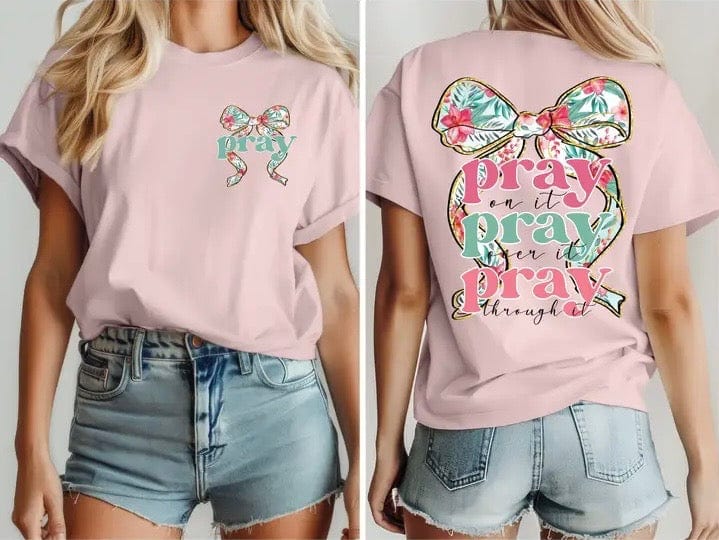 Twisted T Western & More Womens Light Pink “Pray” T-Shirt