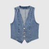 Twisted T Western & More Womens Medium Wash Denim Vest