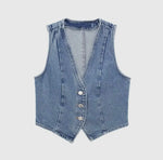 Twisted T Western & More Womens Medium Wash Denim Vest