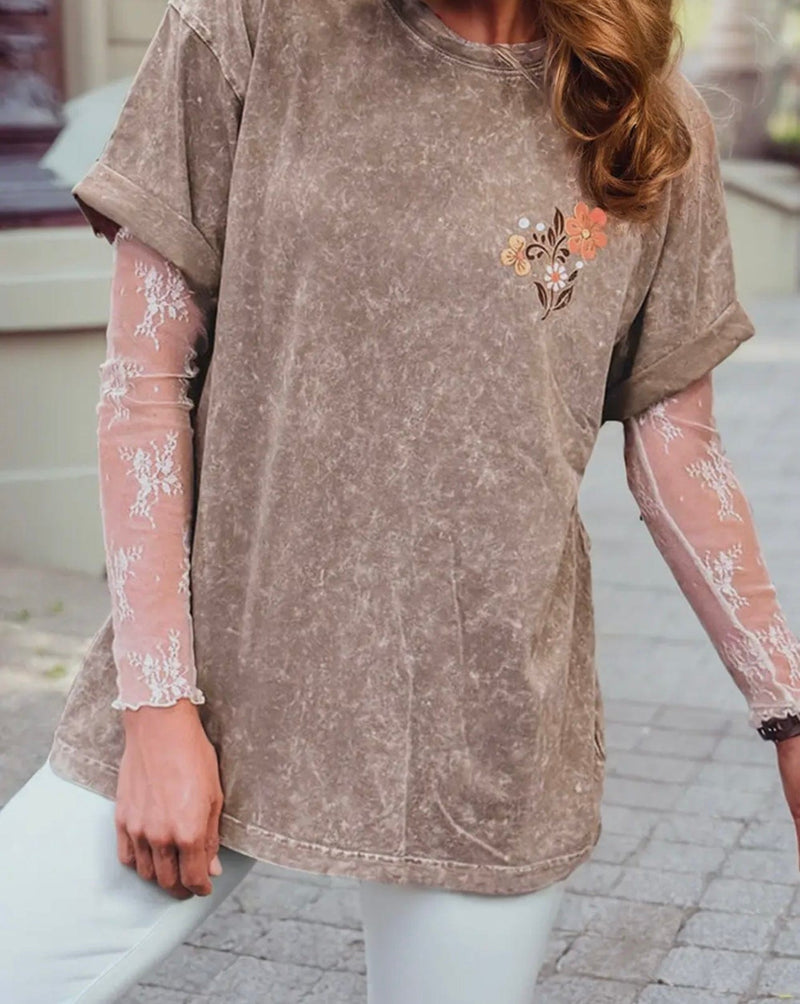 Twisted T Western & More Womens Mineral Wash Steer Head Shirt