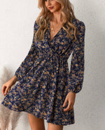 Twisted T Western & More Womens V-Neck LS Floral Mini Dress