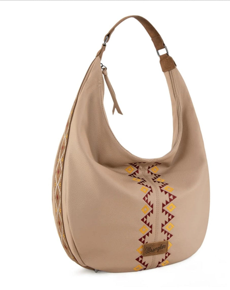 Twisted T Western & More Wrangler Aztec Embroidered Hobo Bag