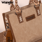 Twisted T Western & More Wrangler Aztec Print Tote/Crossbody in Khaki