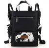 Twisted T Western & More Wrangler Black Cow Print Tote/ Shoulder Bag Convertible Backpack