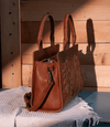 Twisted T Western & More Wrangler Boot Scroll Crossbody Purse in Brown