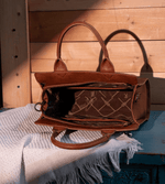 Twisted T Western & More Wrangler Boot Scroll Crossbody Purse in Brown