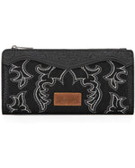 Twisted T Western & More Wrangler Boot Scroll Wallet in Black