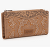 Twisted T Western & More Wrangler Boot Scroll Wallet in Khaki