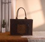 Twisted T Western & More Wrangler Buckle Concealed Carry Large Tote (Coffee)
